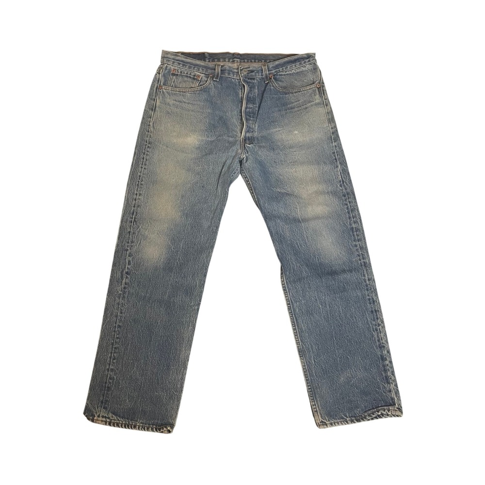 Vintage 1994 Levis 501xx Made in USA Light Wash Straight Leg Jeans Mens 38x32